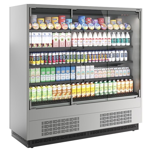 Горка холодильная Carboma FC 20-07 VM 1,9-1 версия 2.0 Light 0030 (фронт X0, бок металл с зеркалом) 9006-9005