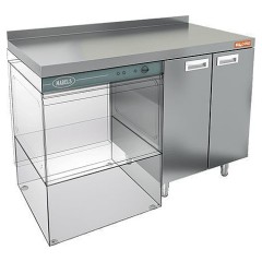 Стол под посудомоечную машину HICOLD НБМСЗКП-12/7БЛ c левым крылом и бортом