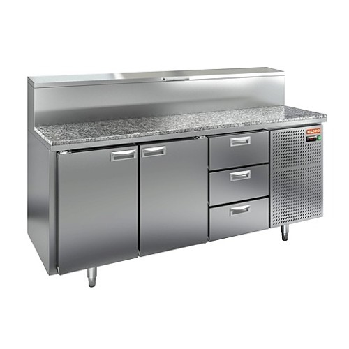 Стол охлаждаемый для пиццы HICOLD PZ1-113/GN (1/3) гранит