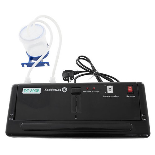 Вакуумный упаковщик Foodatlas DZ-300B Pro c функцией удаления жидкости черный