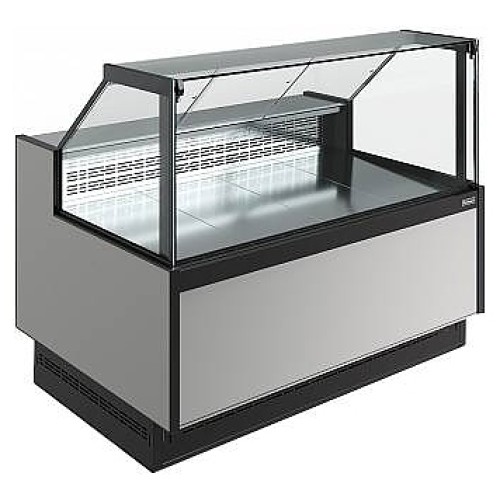 Витрина холодильная Carboma Bavaria 4 GC110 SV 1,25-1 версия 2.0 9006-9005 (без боковин)