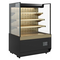 Витрина кондитерская Carboma KC70 VM 0,9-2 Standard без боковин, версия 2.0 горка (Bronze 9005/0109)