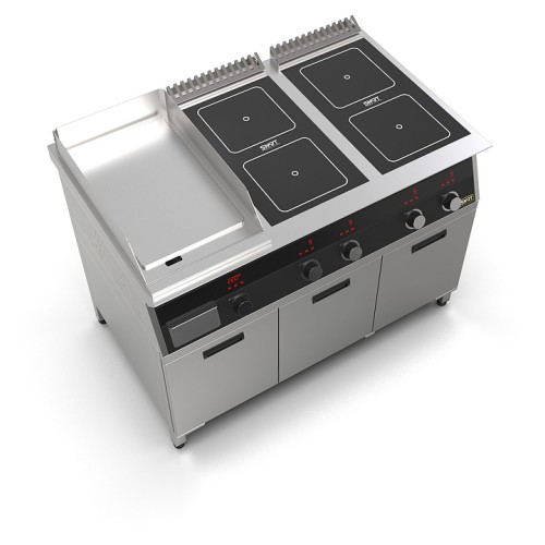 Плита индукционная комбинированная SMART INDUCTION K76-35PKB (с грилем)