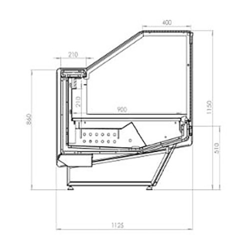 Витрина холодильная KIFATO БЕРЛИН 1875 вынос