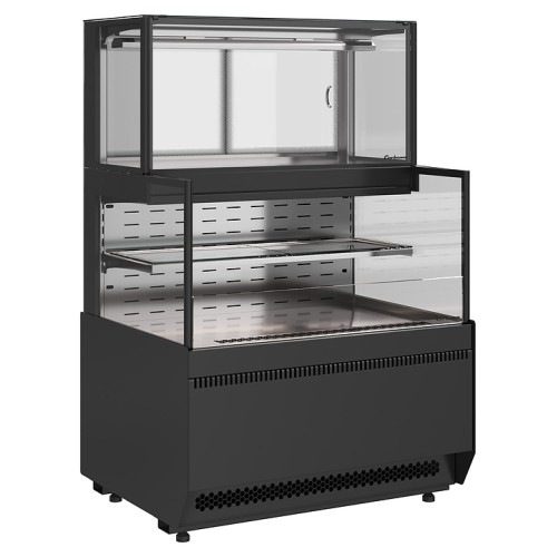 Витрина кондитерская комбинированная Carboma KC70 VV/SH 1,3-2-1 Standard боковина ступенька версия 2.0 (9005-0430)