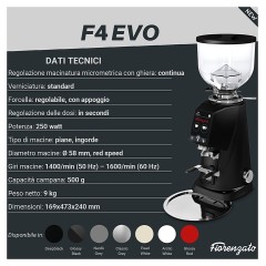 Кофемолка Fiorenzato F4 E nano белая