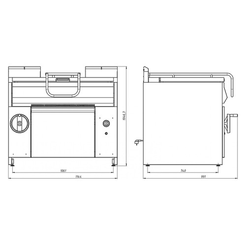 Сковорода опрокидывающаяся Grill Master Ф3СГ/900