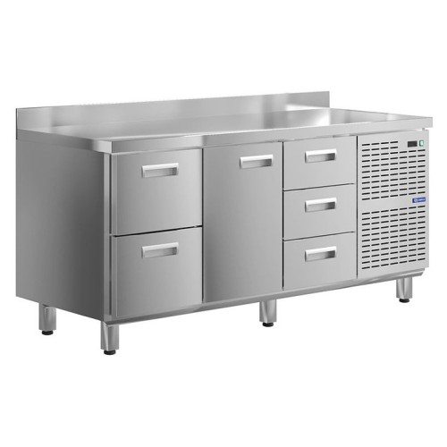 Стол холодильный KAYMAN КСХ-213/60 (1 дверь, 5 ящиков)