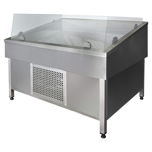 Витрина холодильная для рыбы Finist VFg/1000 с прямоугольным стеклом