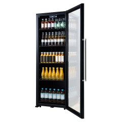 ШКАФ ХОЛОДИЛЬНЫЙ СО СТЕКЛОМ TEFCOLD CEV425 BLACK L/H