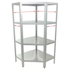 СТЕЛЛАЖ ПЕРФОРИРОВАННЫЙ УГЛОВОЙ КОБОР СКПУ-3/6-100/70/430