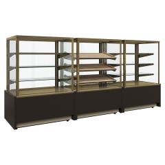 Витрина хлебная Carboma KC70 N 0,9-2 Light (0102-0109, шоколад / золото)