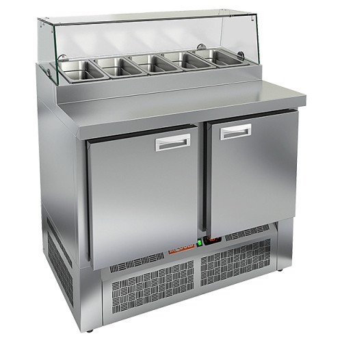 Стол для пиццы HICOLD PZE1-11/GN (1/3H) СО СТЕКЛОМ