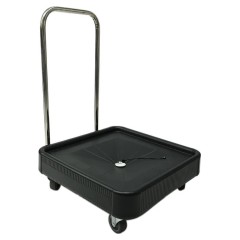 Тележка для кассет Tribeca BTA-02 580х580х220/900 мм (полиэтилен) черная с ручкой (нерж. сталь)