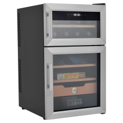 Винный шкаф - хьюмидор Zugel ZTH80DX нержавеющая сталь