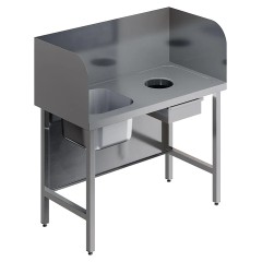Стол для чистки рыбы Restoinox СПЧВЦ-15/6-БОЛ