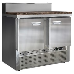 Стол холодильный для пиццы Finist СХСнпцг-700-2(1/6) (нижний холодильный агрегат) с гранитной столешницей