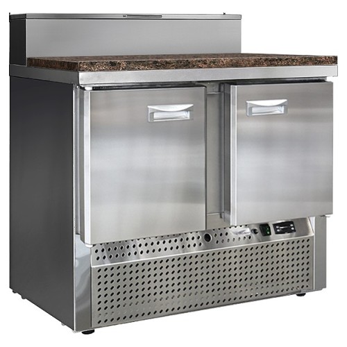 Стол холодильный для пиццы Finist СХСнпцг-700-2(1/6) (нижний холодильный агрегат) с гранитной столешницей