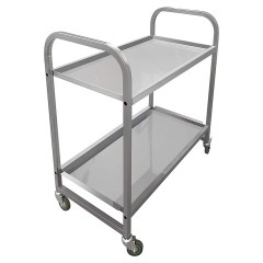Тележка сервировочная Luxstahl 2 уровня (нерж. сталь)