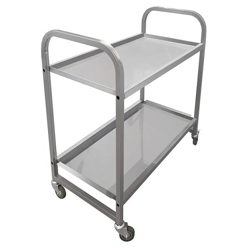 Тележка сервировочная Luxstahl 2 уровня (нерж. сталь)