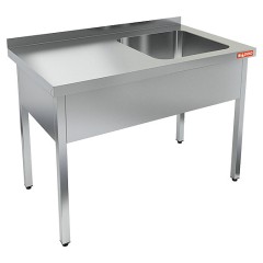 НСО1М-15/7БП стол-моечная ванна, 1 секц. (500х500х300) справа, HICOLD RUS