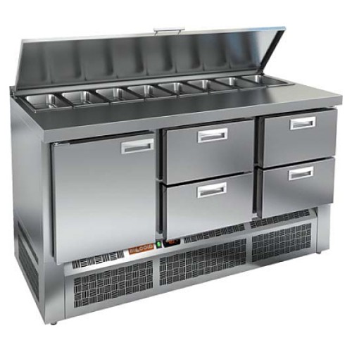 Стол для салатов HICOLD SLE1-122GN (1/3) с крышкой
