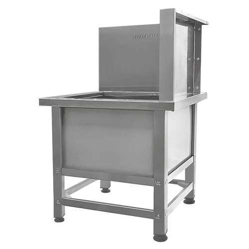 Ванна моповая Mecon Norma Inox ВМСн 700х700х500 (800) мм Г-образная облицовка, ножка профильная, левая