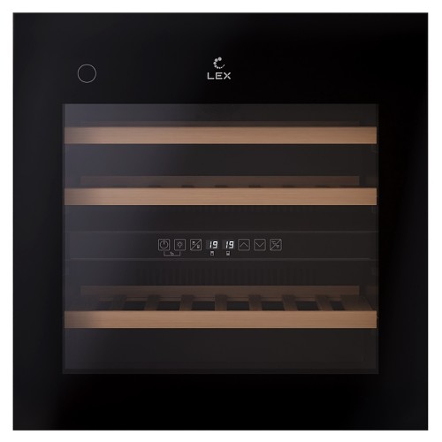 Винный шкаф Lex LWD6036BL dual zone PP черный