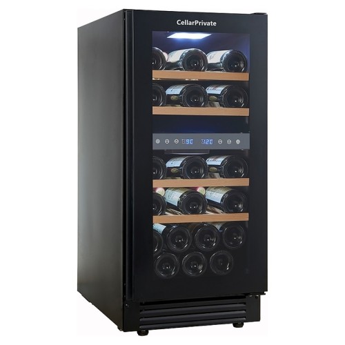 Винный шкаф Cellar Private CP027-2TBH черная дверь со скрытой рукояткой