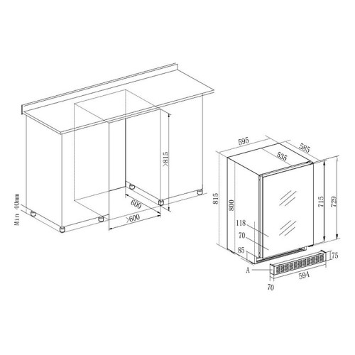 Шкаф винный Temptech Oslo OX60DRB-24