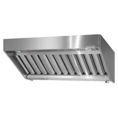 Зонт вытяжной пристенный Mecon Norma Inox ЗВПн 800х1000х400 мм (полуоткрытый), с комплектом светильников