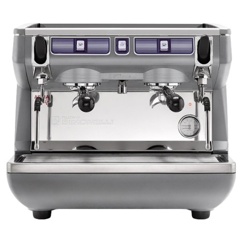 Кофемашина Nuova Simonelli Appia Life Compact 2Gr S серый металлик, высокие группы, экономайзер, полуавтомат