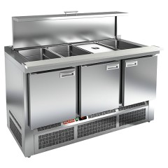 Стол для салатов HICOLD SLE3-111GN (1/1) полипропилен с крышкой