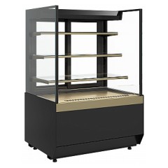 Витрина кондитерская Carboma KC70 VM 0,9-2 Standard без боковин, версия 2.0 открытая (Bronze 9005/0109)