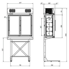 Шкаф морозильный ITALFROST (CRYSPI) ШН Verona 1220