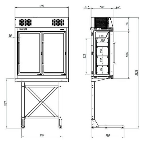 Шкаф морозильный ITALFROST (CRYSPI) ШН Verona 1220