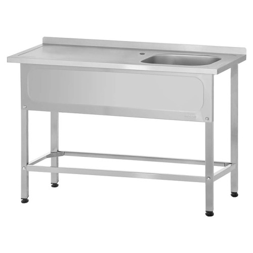 Ванна моечная Mecon Norma Inox РПЦн 1500х600х860 мм (1 м/о правое 500х400х250 мм) ножка профильная