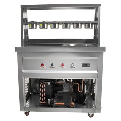 Фризер для жареного мороженого Foodatlas KCB-1Y (световой короб, стол для топпингов)