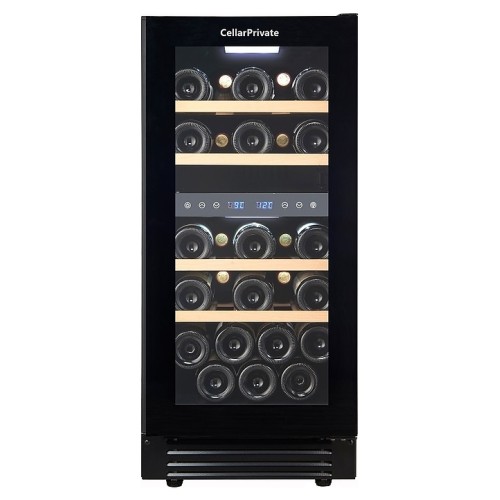 Винный шкаф Cellar Private CP027-2TBH черная дверь со скрытой рукояткой