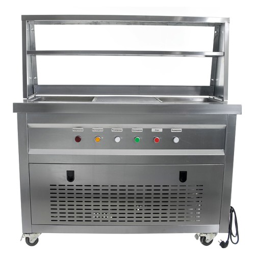 Фризер для жареного мороженого Foodatlas KCB-2F (контейнеры, стол для топпингов)