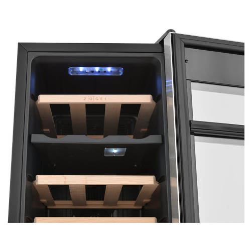 Винный шкаф Zugel ZTWF182DX нержавеющая сталь