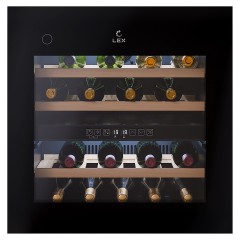 Винный шкаф Lex LWD6036BL dual zone PP черный