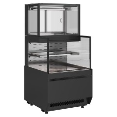 Витрина кондитерская комбинированная Carboma KC70 VV/SH 0,6-2-1 Standard боковина ступенька версия 2.0 (9005-0430)