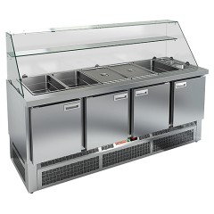 Стол для салатов HICOLD SLE3-1111GN (5х1/1+3х1/6) высокое стекло