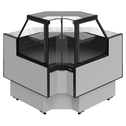 Витрина холодильная Carboma Palm 3 GC95 VM 6-1 версия 2.0 внутренний угол (9006-9005 без боковин)