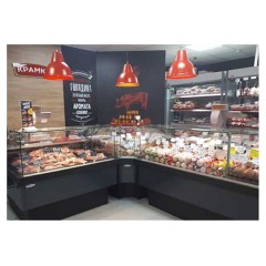 Витрина холодильная ENTECO MASTER НЕМИГА CUBE УВ 90 ВС (встроенный агрегат) угловая внутренняя