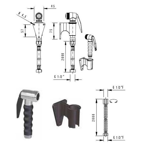 Устройство душирующее Rubinetterie DEL FRIULI 922000