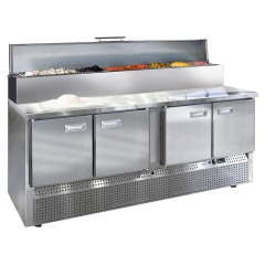 Стол холодильный для пиццы Finist СХСнпц-700-4(1/6) (нижний холодильный агрегат)