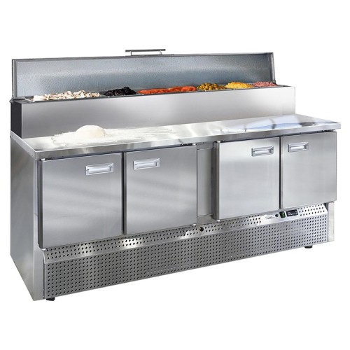 Стол холодильный для пиццы Finist СХСнпц-700-4(1/6) (нижний холодильный агрегат)