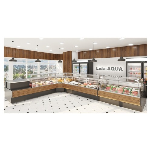 Витрина холодильная Lida Aqua-2 S (2420х1350х1200 мм, выносной агрегат)